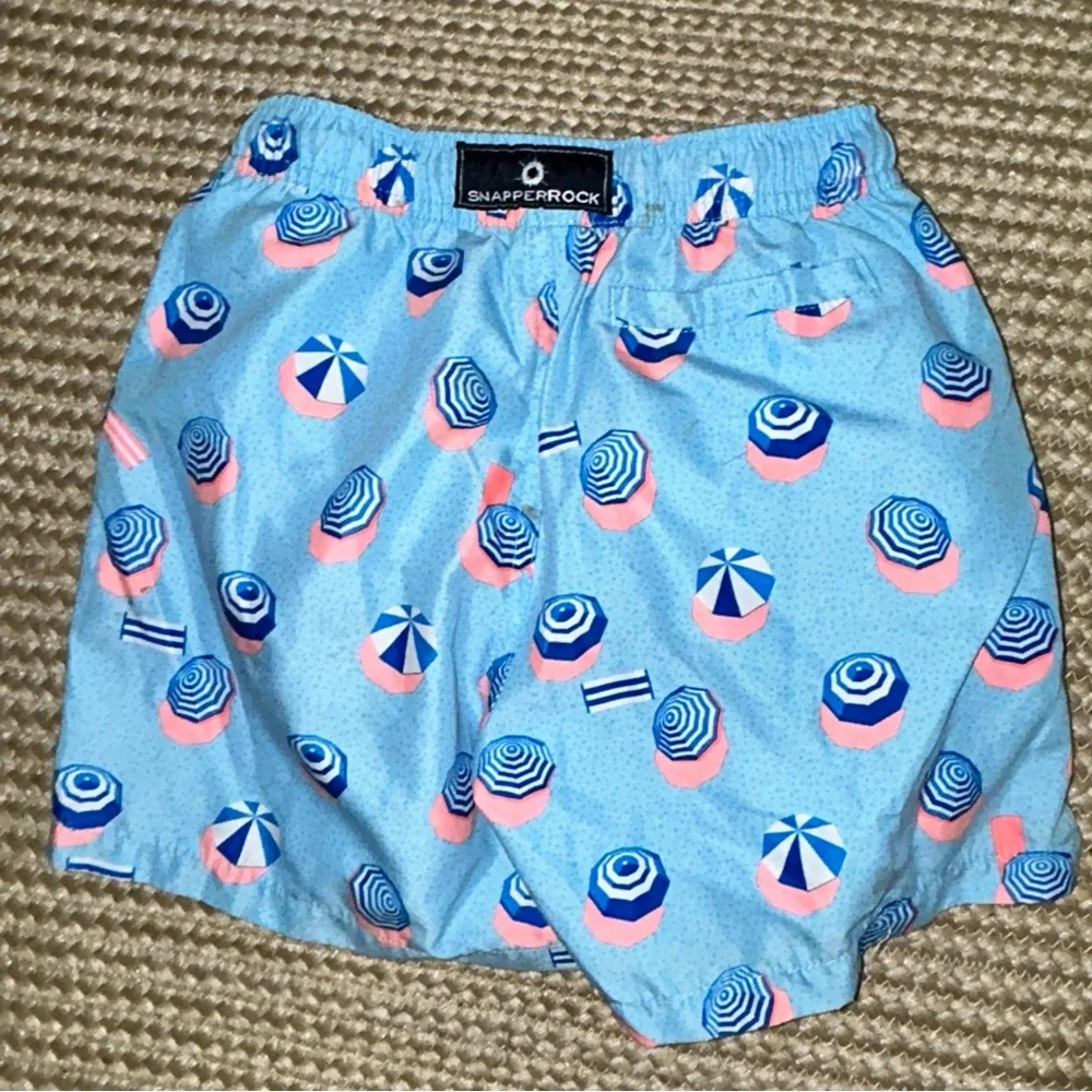 Snapper Rock Blue and Pink Kids Swim Trunks